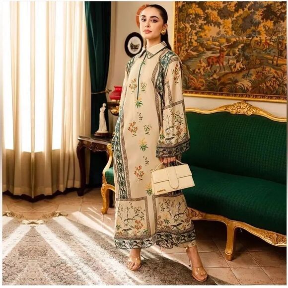 VANYA PAKISTANI DESIGNER AUTHENTIC AFTERNOON TEAS 2 PIECE DRESS COORD SET - Picture 2 of 5